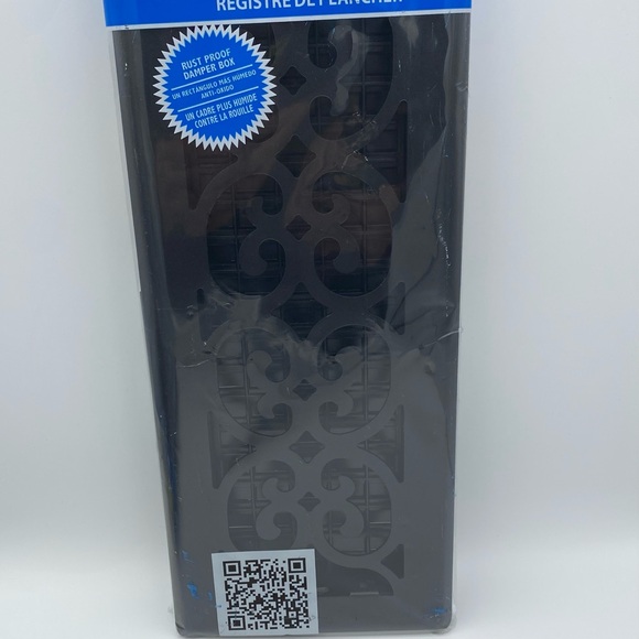 Decor Grates Floor Register ST412 4 By 12 Inch Black Scroll Design Home Set Of 2 - Picture 7 of 7